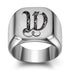 26 English Initial Letter Titanium Steel Ring For Men
