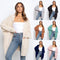 Loose knit plus size sweater women jacket
