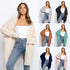 Loose knit plus size sweater women jacket