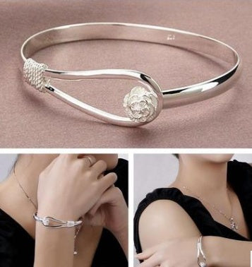 925 silver plated cherry bracelet