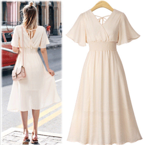 Women's plus size chiffon dress