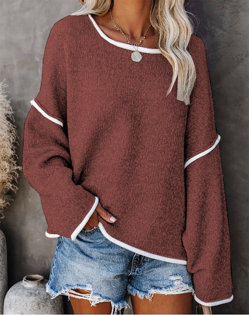 Round Neck Sweater Loose Large Size Fashion Women
