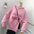Korean Version Of The Spring New Heavy Industry Letter Embroidery Loose And Thin Trend Large Size Hooded Sweater Jacket Women