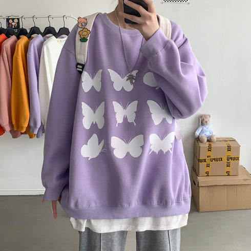 Harajuku Style Plus Fat Plus Size Sweater Women
