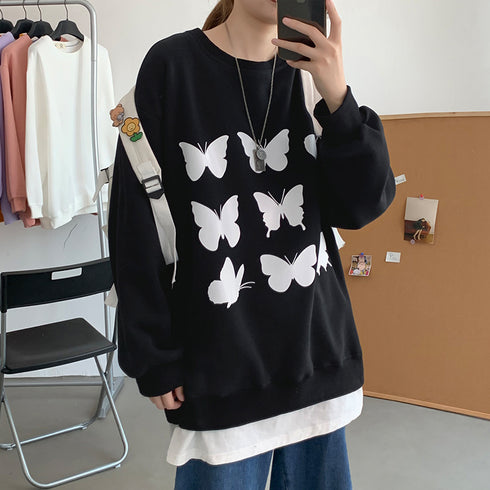 Harajuku Style Plus Fat Plus Size Sweater Women