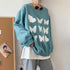Harajuku Style Plus Fat Plus Size Sweater Women