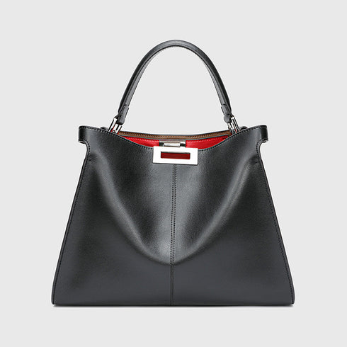 European And American Style Bucket Leather Handbag