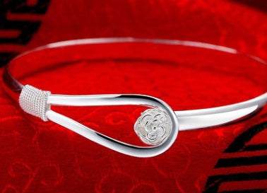925 silver plated cherry bracelet