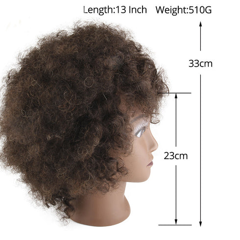 Black real human hair model
