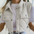Casual All-match Short Diamond Pocket Vest Jacket Women
