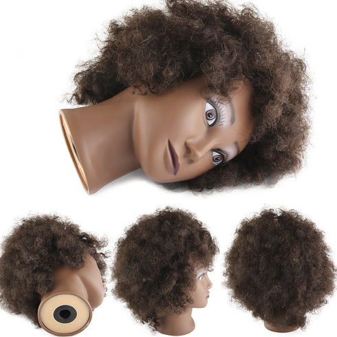 Black real human hair model