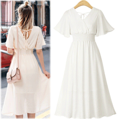 Women's plus size chiffon dress