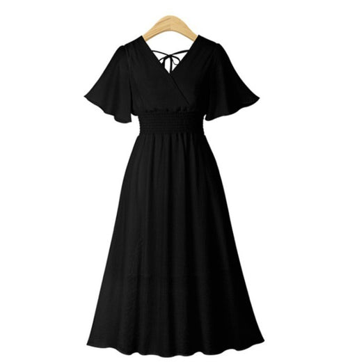 Women's plus size chiffon dress