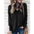 V-neck Pullover Outer Wear Thick Plus Size Fleece Sweater Women