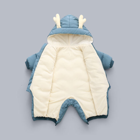 Baby Winter Snowsuit Plus Velvet Jumpsuit
