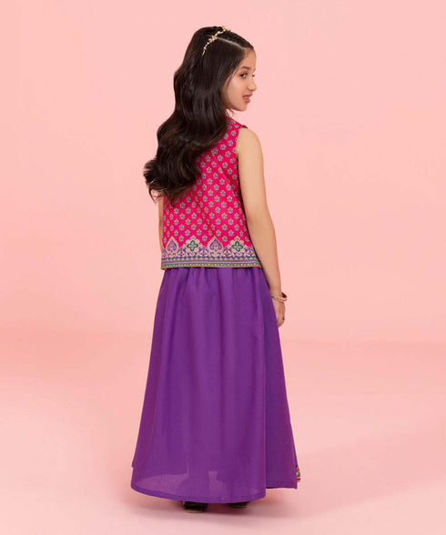 2 Piece - Embroidered Dobby Lehanga Choli