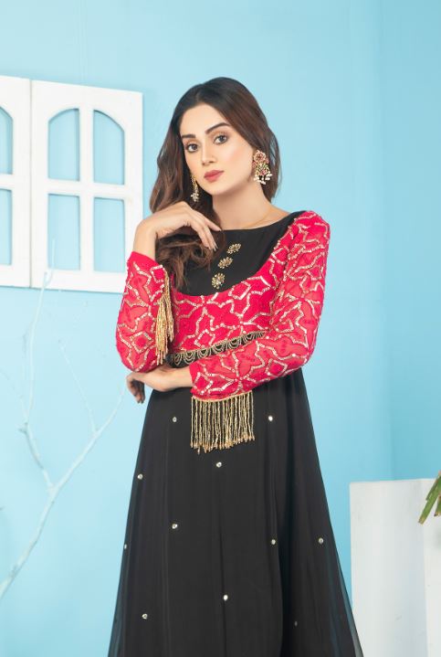 Party Wear Pinked and Black