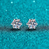 Earrings 925 Sterling Silver High-grade Six-claw Moissanite Earrings