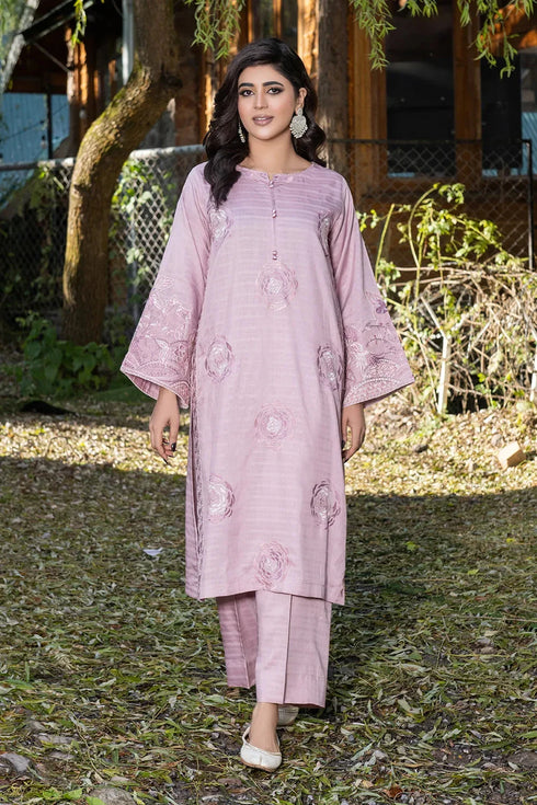 2PC Stitched Embroidered Bana Dora Linen Shirt and Trouser KLE-RTW-3624