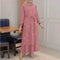 Muslim Round Neck Lace Floral Dress