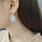 925 sterling silver flower earrings