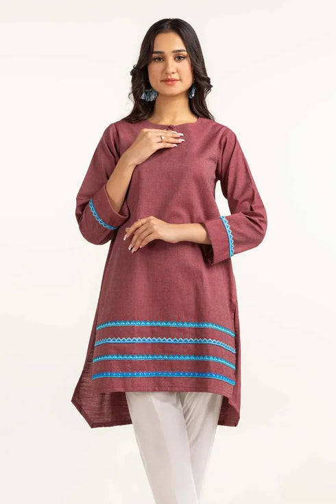 Dyed Yarn Cotton Embroidered Shirt Glw-23-104
