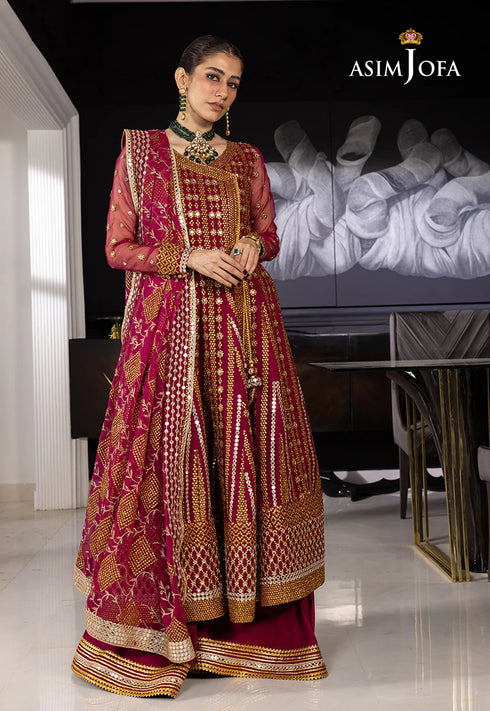 AJJH-08 EMBROIDERED ORGANZA 3 PCS