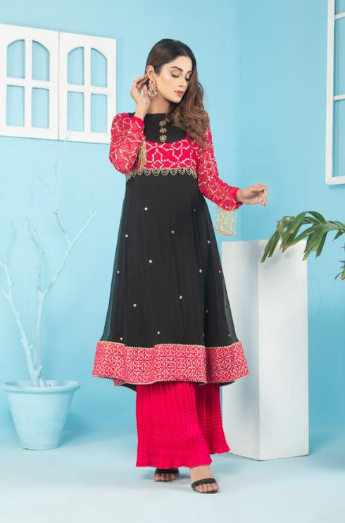 Party Wear Pinked and Black