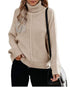 Turtleneck Loose OL Commuter Knit Sweater Plus Size Fashion Sweater Women