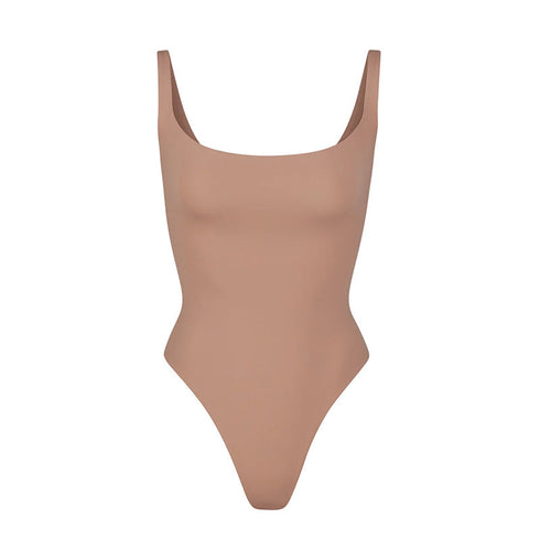 Double-layer High Elastic Fabric Belly Contracting Jumpsuit Sling Corset