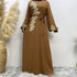 Fashion Lace Beaded Muslim Dress Women