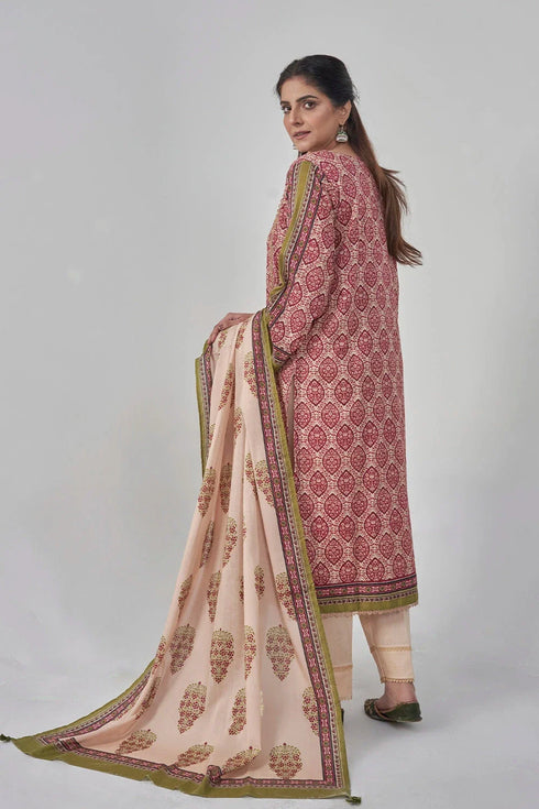 3PC Stitched Embroidered Lawn Suit KL-RTW-3069