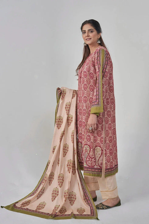 3PC Stitched Embroidered Lawn Suit KL-RTW-3069