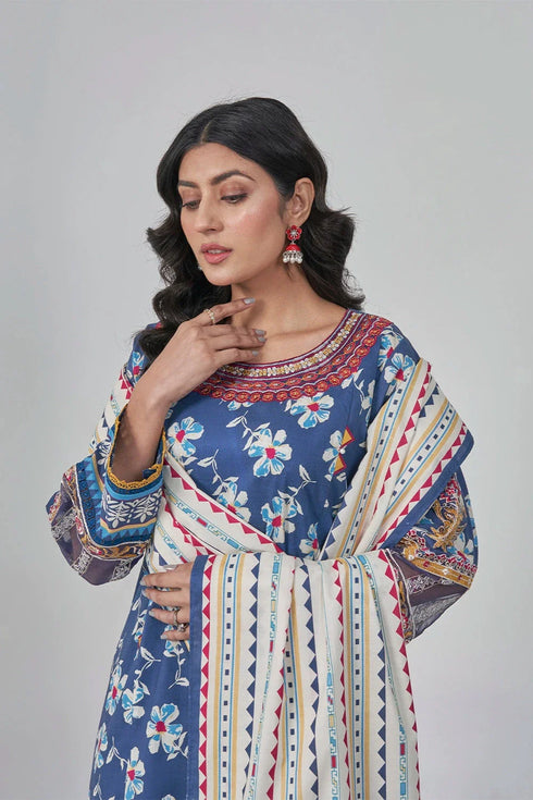 3PC Stitched Embroidered Lawn Suit KL-RTW-3070
