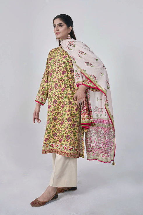 3PC Stitched Embroidered Lawn Suit KL-RTW-3073
