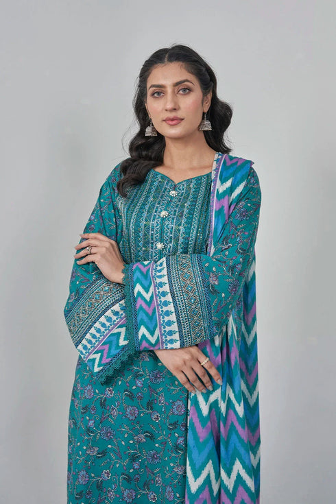 3PC Stitched Embroidered Lawn Suit KL-RTW-3075