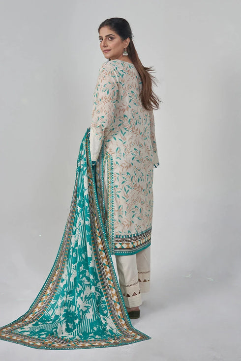 3PC Stitched Embroidered Lawn Suit KL-RTW-3079