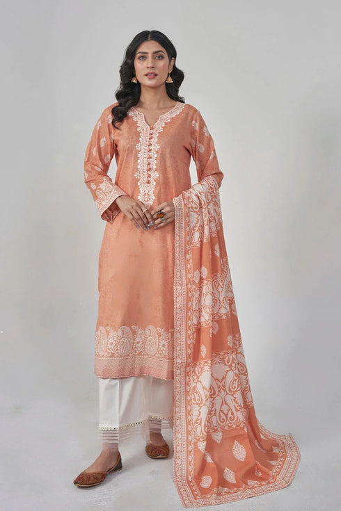 3PC Stitched Embroidered Lawn Suit KL-RTW-3081