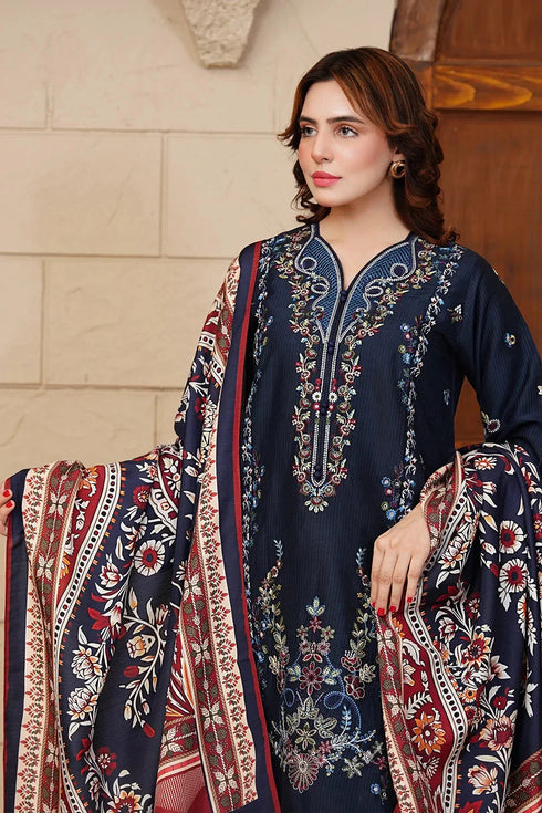 3PC Stitched Embroidered Linen Suit RTW-KLE-3532