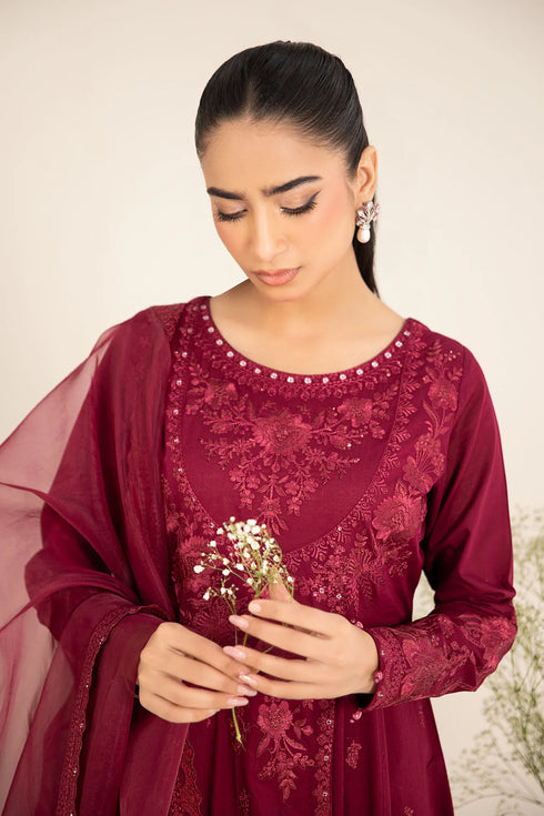 3 Piece Embroidered Lawn Suit | DW-EF25-83