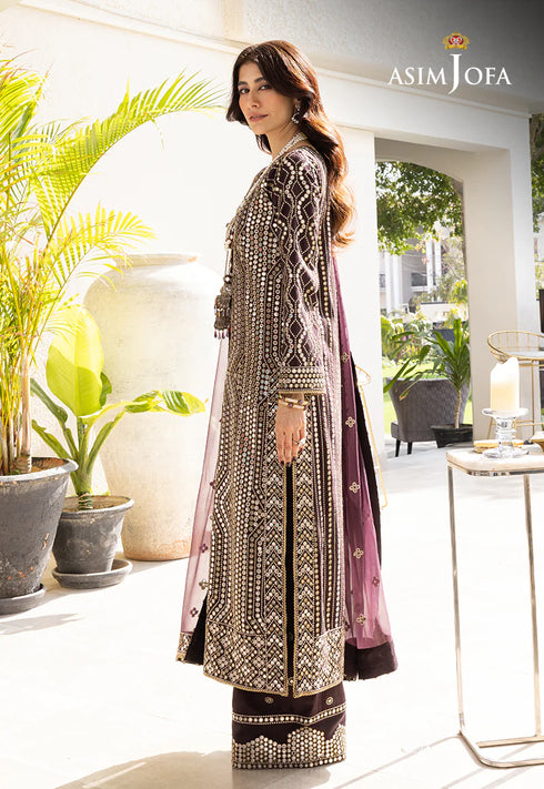 AJJH-01 EMBROIDERED RAW SILK 3 PCS