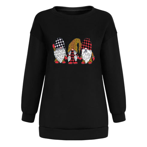 Christmas Printed Fashion Sweater Loose Plus Size Women