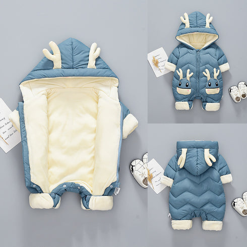 Baby Winter Snowsuit Plus Velvet Jumpsuit