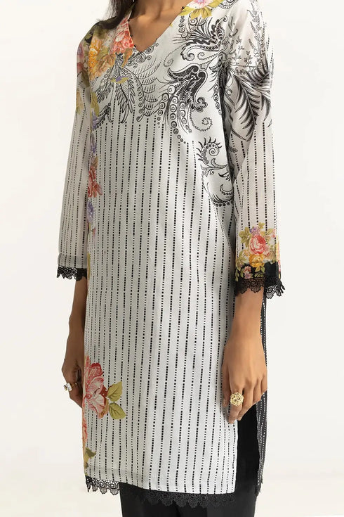 3 Piece Diamantes Lawn Print Suit IUSTKSD-84