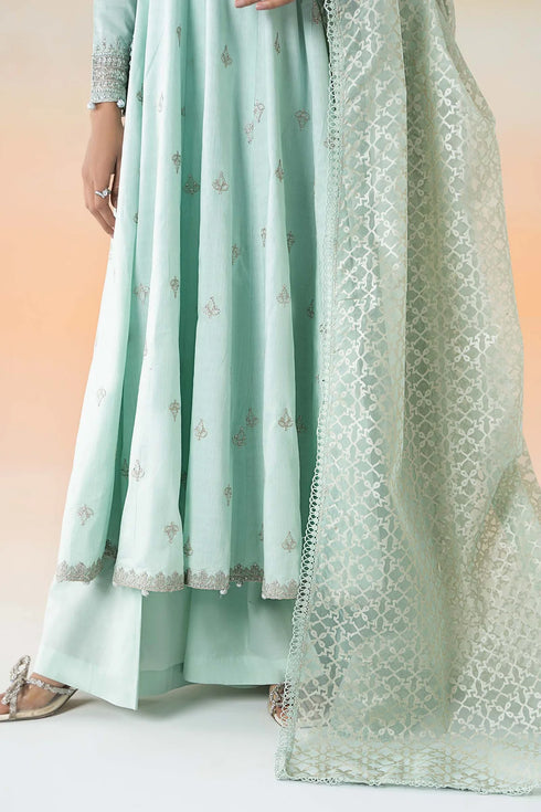 3 Piece Embroidered Dobby Lawn Suit | DW-EF25-30