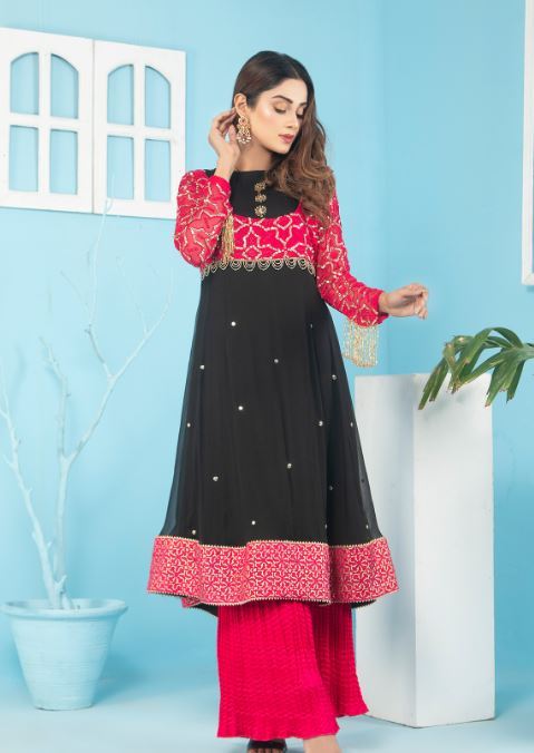 Party Wear Pinked and Black