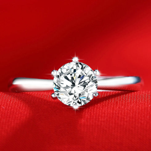 925 silver ring with Moissanite stone