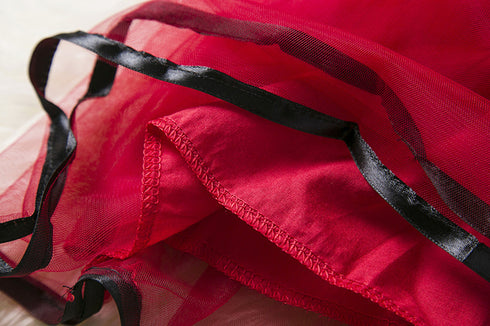 Sleeveless Vest Polka Dot Bow Princess Dress