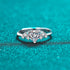 925 Sterling Silver Heart-shaped Moissanite Ring