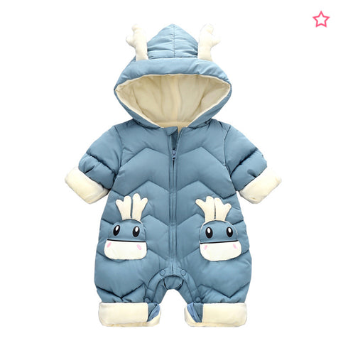 Baby Winter Snowsuit Plus Velvet Jumpsuit